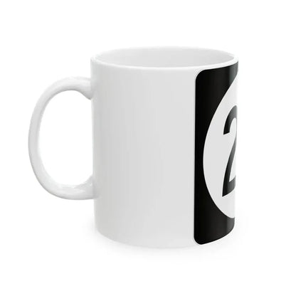 Iowa 27 (Iowa) (Road Sign) White Coffee Mug - Go Mug Yourself