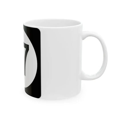 Iowa 27 (Iowa) (Road Sign) White Coffee Mug - Go Mug Yourself