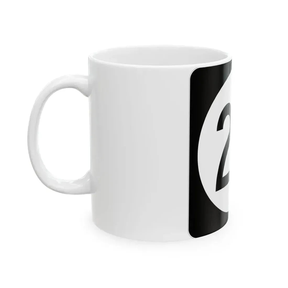 Iowa 28 (Iowa) (Road Sign) White Coffee Mug - Go Mug Yourself