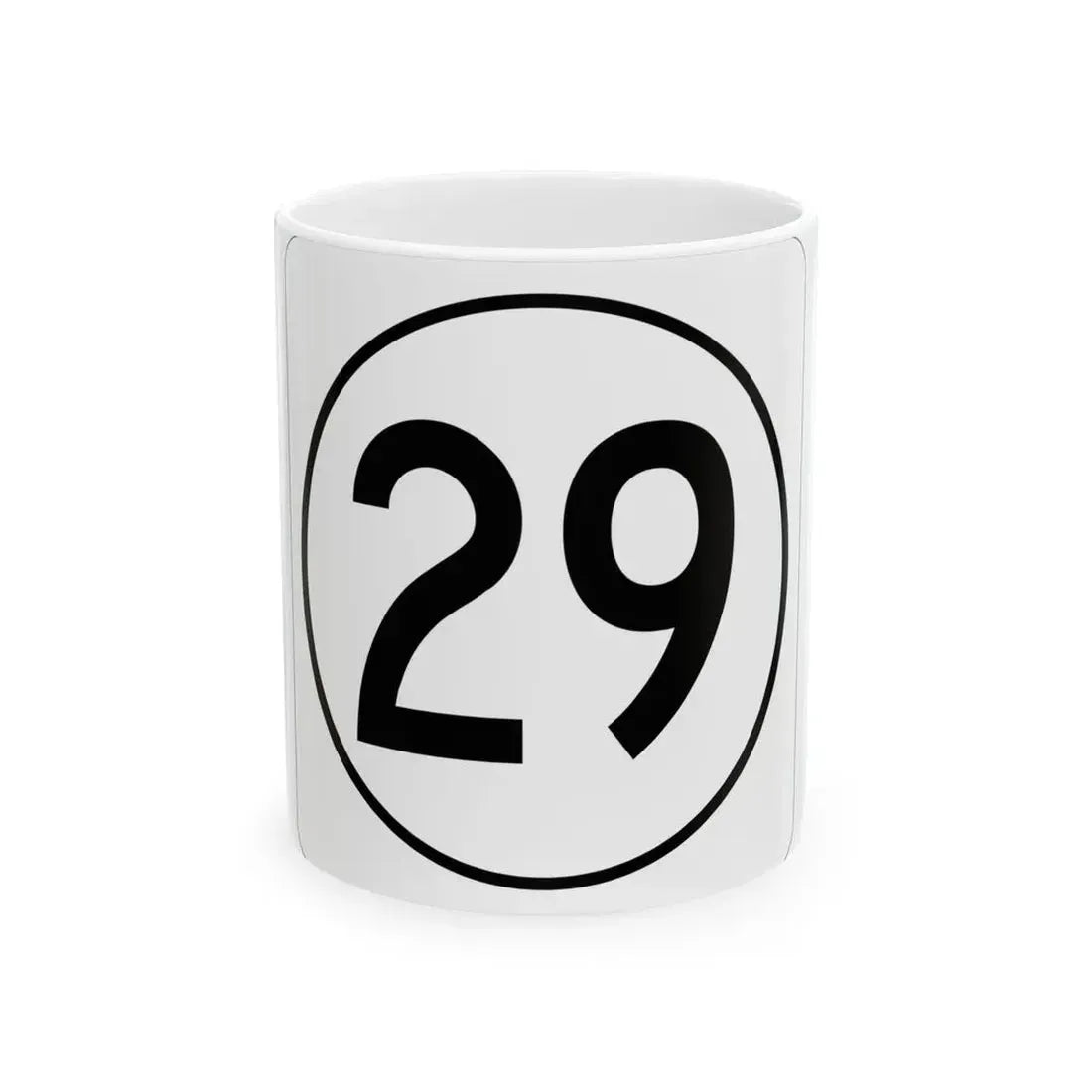 Iowa 29 1948 (Iowa) (Road Sign) White Coffee Mug 11oz - Go Mug Yourself