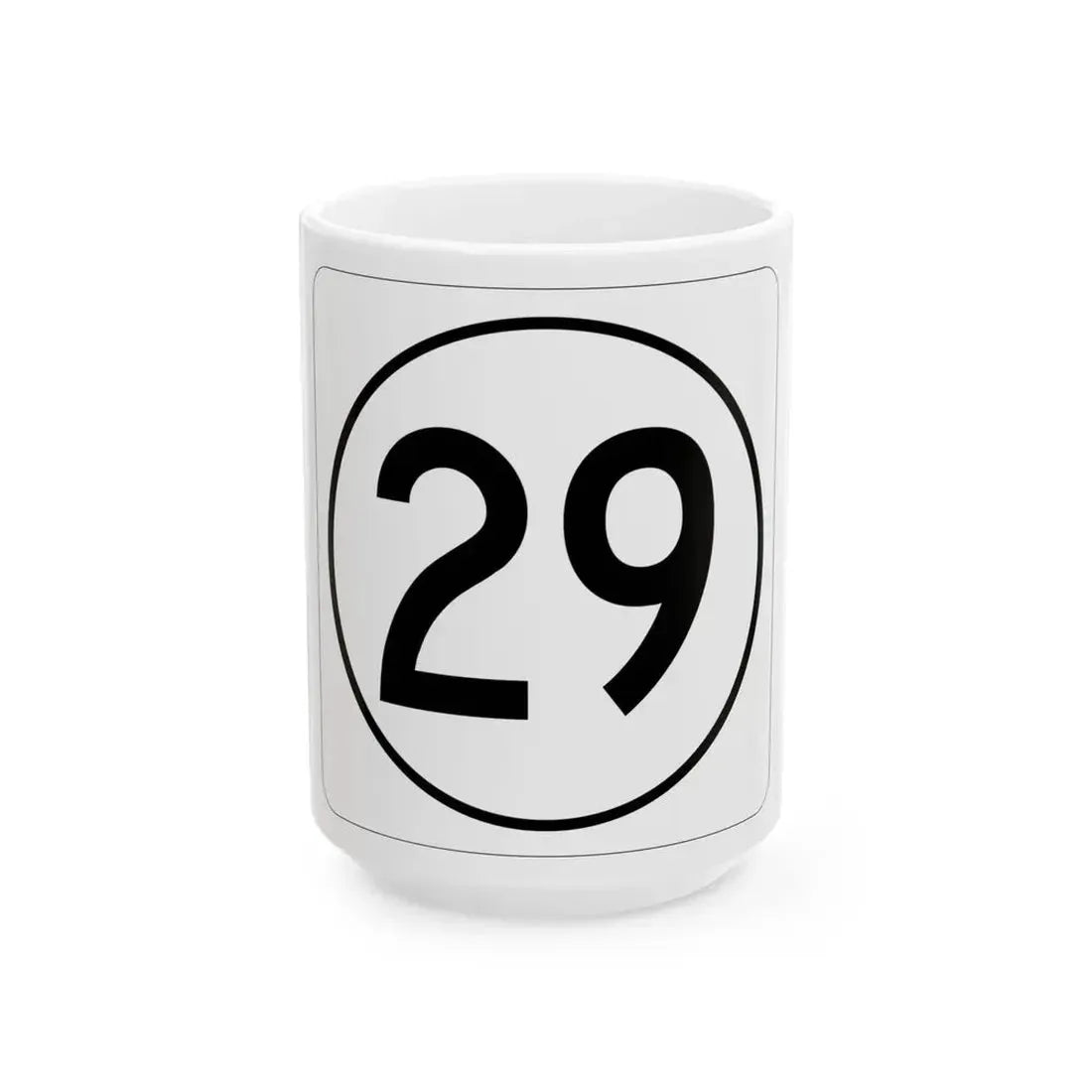 Iowa 29 1948 (Iowa) (Road Sign) White Coffee Mug 15oz - Go Mug Yourself