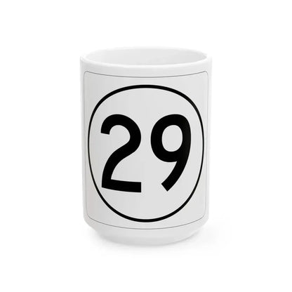 Iowa 29 1948 (Iowa) (Road Sign) White Coffee Mug 15oz - Go Mug Yourself