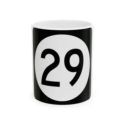 Iowa 29 (Iowa) (Road Sign) White Coffee Mug 11oz - Go Mug Yourself