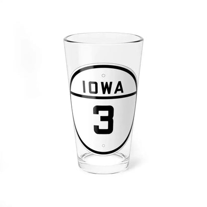 Iowa 3 1926 (Iowa) (Road Sign) Pint Glass 16oz 16oz - Go Mug Yourself