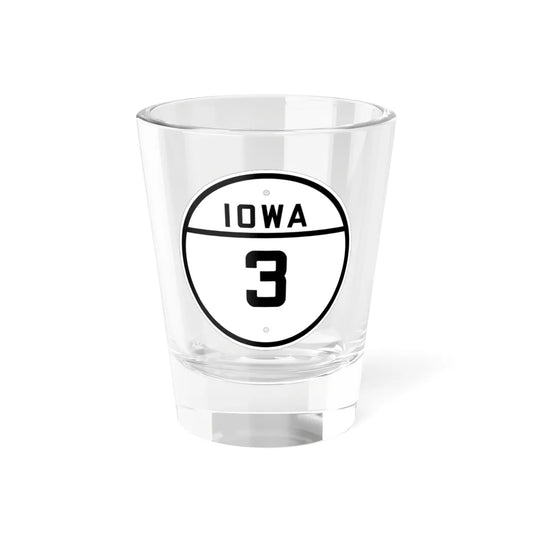 Iowa 3 1926 (Iowa) (Road Sign) Shot Glass 1.5oz 1.5oz - Go Mug Yourself