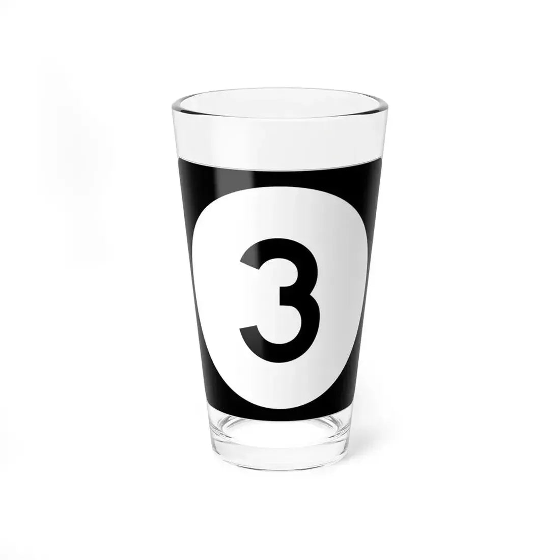 Iowa 3 (Iowa) (Road Sign) Pint Glass 16oz 16oz - Go Mug Yourself