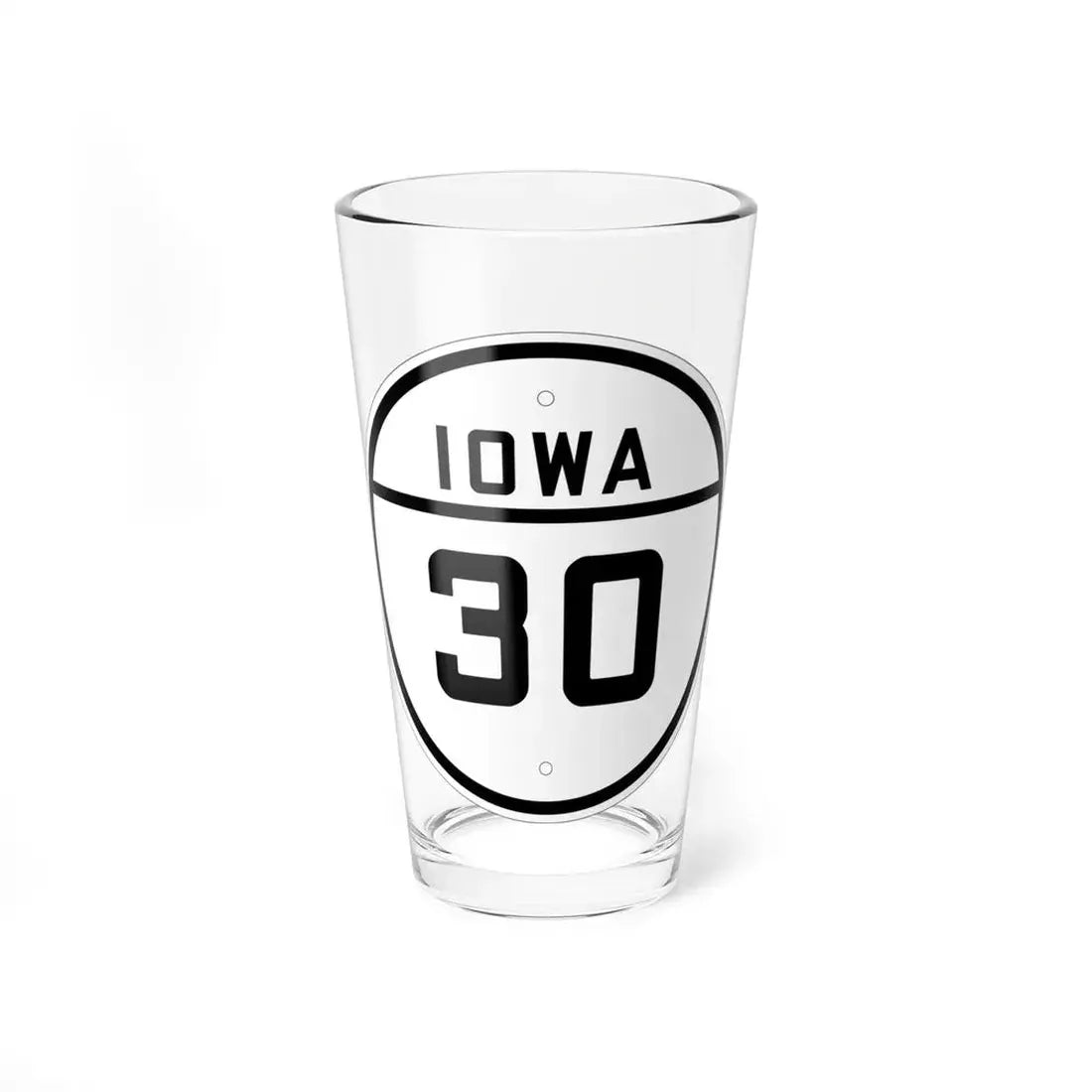 Iowa 30 1926 (Iowa) (Road Sign) Pint Glss 16oz 16oz - Go Mug Yourself