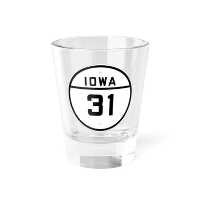Iowa 31 1926 (Iowa) (Road Sign) Shot Glass 1.5oz 1.5oz - Go Mug Yourself
