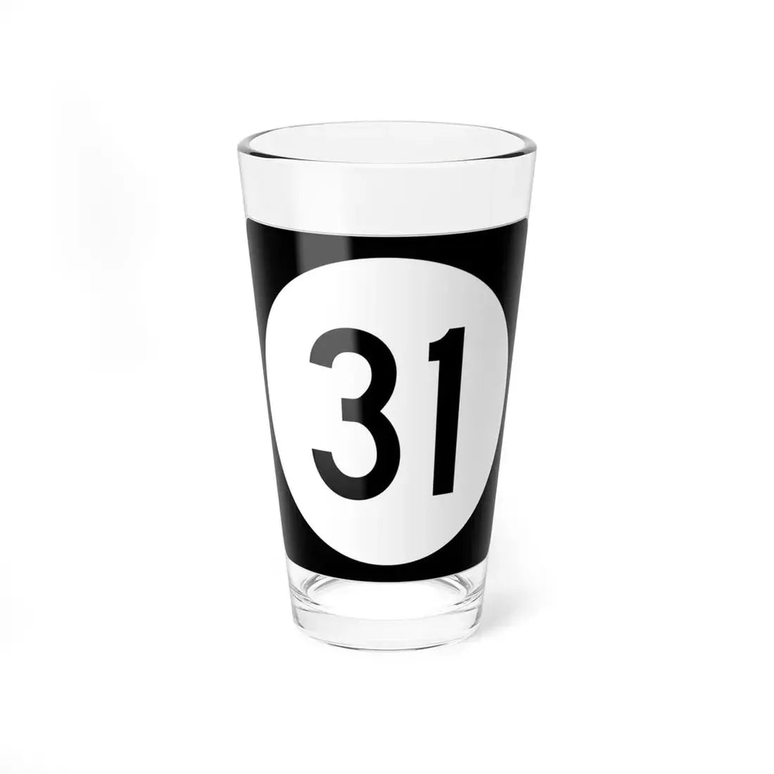 Iowa 31 (Iowa) (Road Sign) Pint Glss 16oz 16oz - Go Mug Yourself