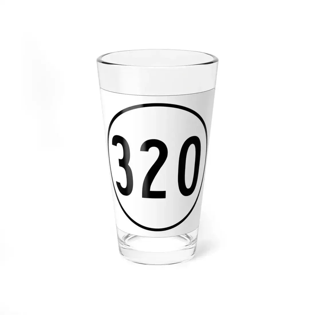Iowa 320 1948 (Iowa) (Road Sign) Pint Glass 16oz 16oz - Go Mug Yourself