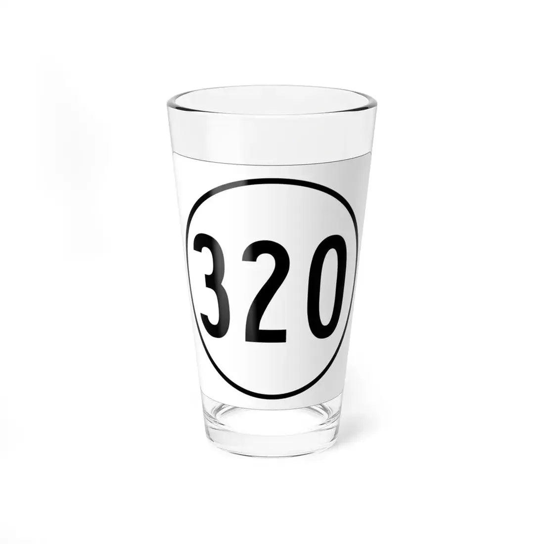 Iowa 320 1948 (Iowa) (Road Sign) Pint Glss 16oz 16oz - Go Mug Yourself