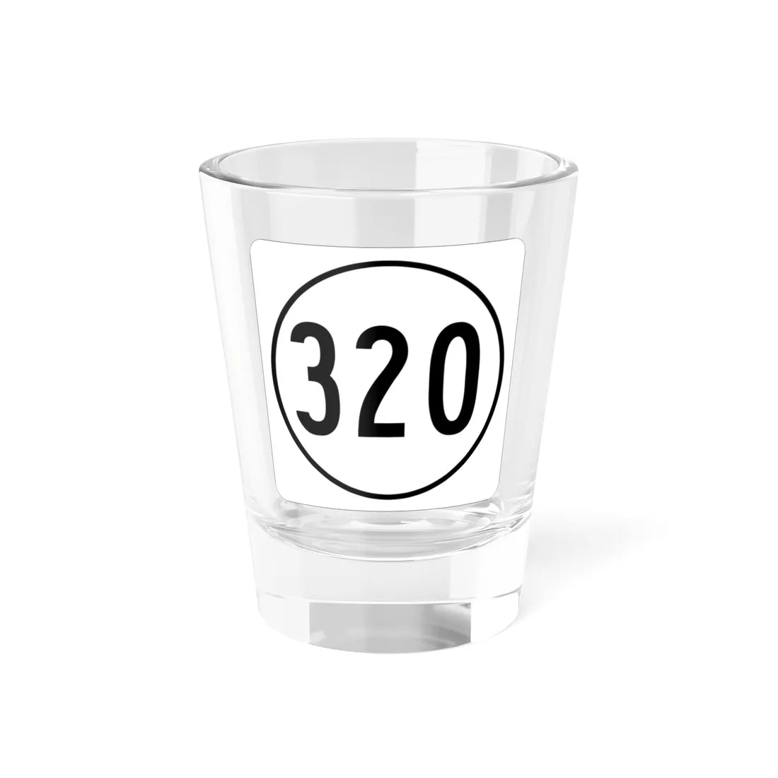 Iowa 320 1948 (Iowa) (Road Sign) Shot Glass 1.5oz 1.5oz - Go Mug Yourself