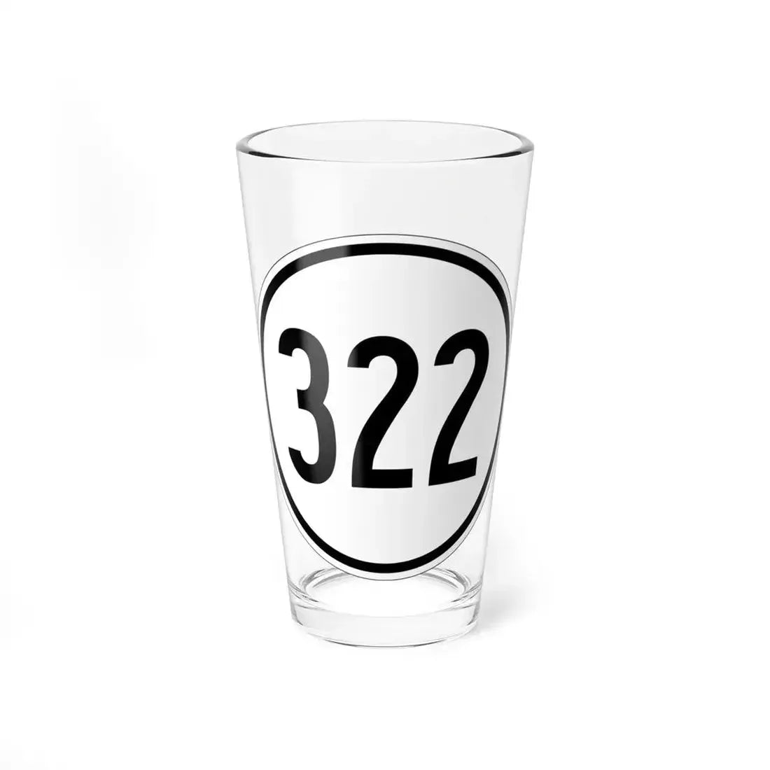 Iowa 322 1950 (Iowa) (Road Sign) Pint Glass 16oz 16oz - Go Mug Yourself