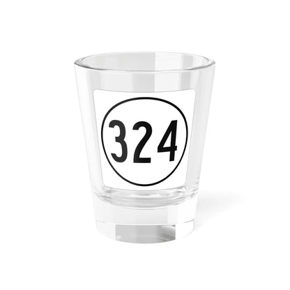 Iowa 324 1948 (Iowa) (Road Sign) Shot Glass 1.5oz 1.5oz - Go Mug Yourself