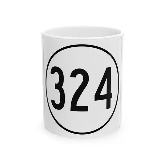 Iowa 324 1948 (Iowa) (Road Sign) White Coffee Mug 11oz - Go Mug Yourself