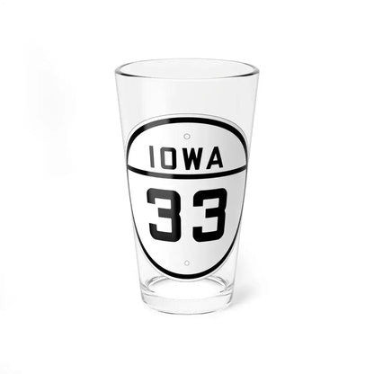 Iowa 33 1926 (Iowa) (Road Sign) Pint Glss 16oz 16oz - Go Mug Yourself