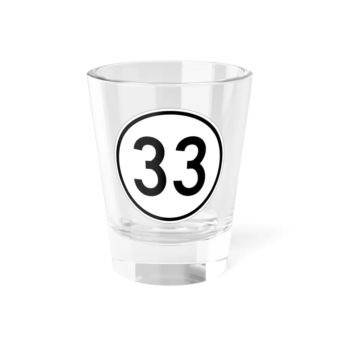 Iowa 33 1950 (Iowa) (Road Sign) Shot Glass 1.5oz 1.5oz - Go Mug Yourself