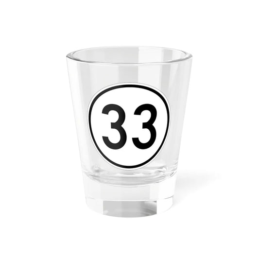 Iowa 33 1950 (Iowa) (Road Sign) Shot Glass 1.5oz 1.5oz - Go Mug Yourself