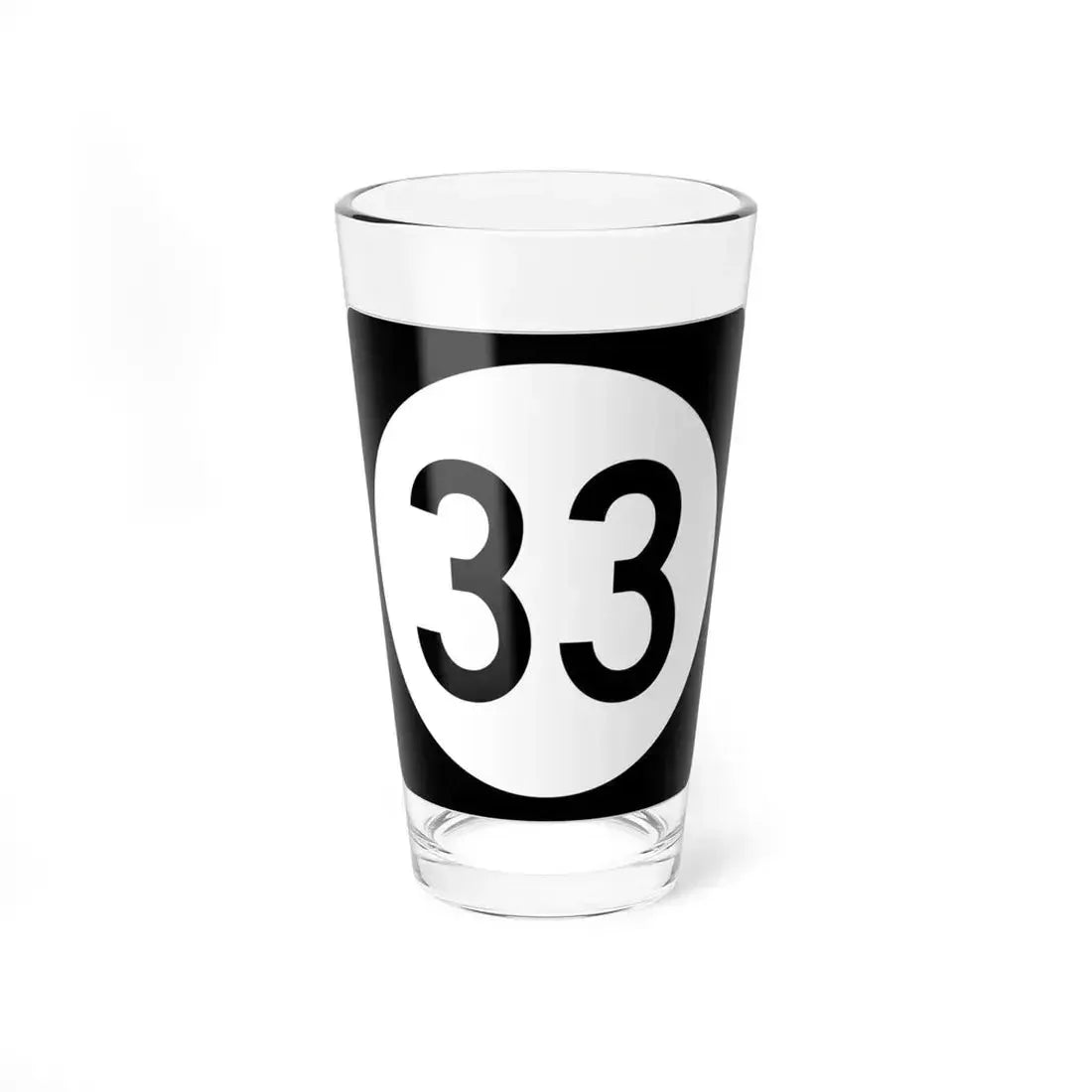 Iowa 33 (Iowa) (Road Sign) Pint Glass 16oz 16oz - Go Mug Yourself