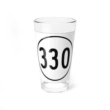 Iowa 330 1948 (Iowa) (Road Sign) Pint Glss 16oz 16oz - Go Mug Yourself