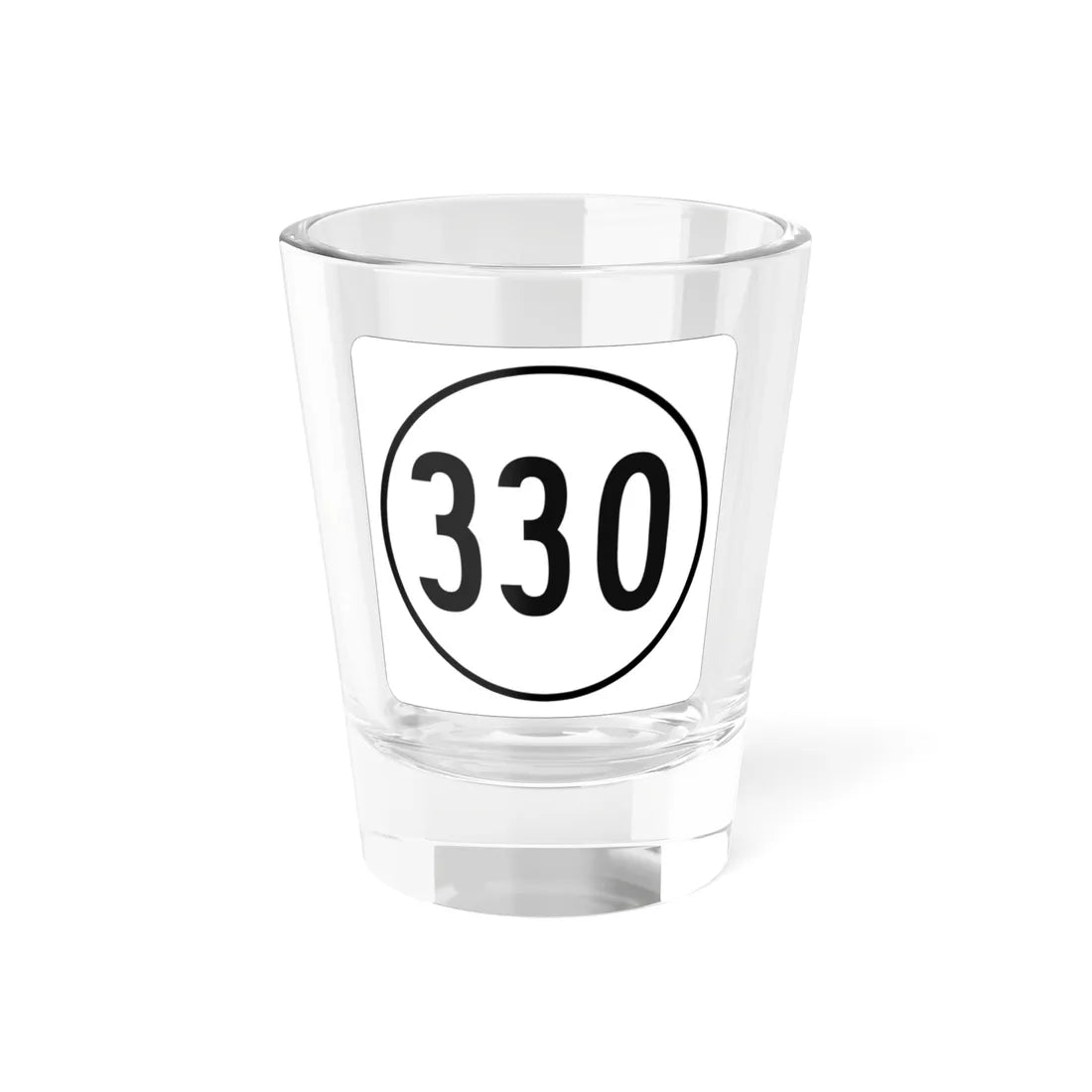 Iowa 330 1948 (Iowa) (Road Sign) Shot Glass 1.5oz 1.5oz - Go Mug Yourself