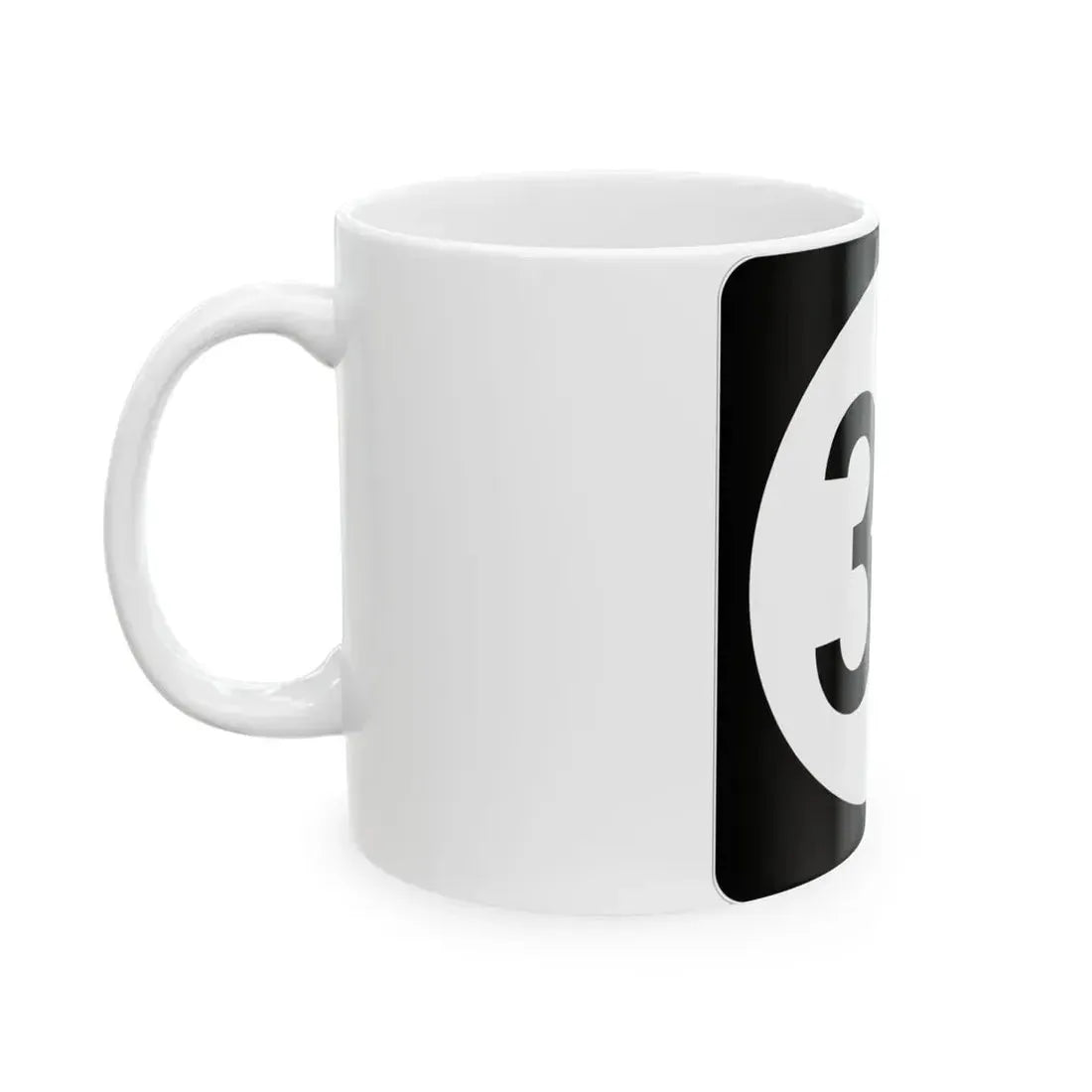 Iowa 34 (Iowa) (Road Sign) White Coffee Mug - Go Mug Yourself