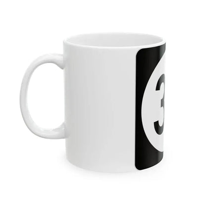 Iowa 34 (Iowa) (Road Sign) White Coffee Mug - Go Mug Yourself
