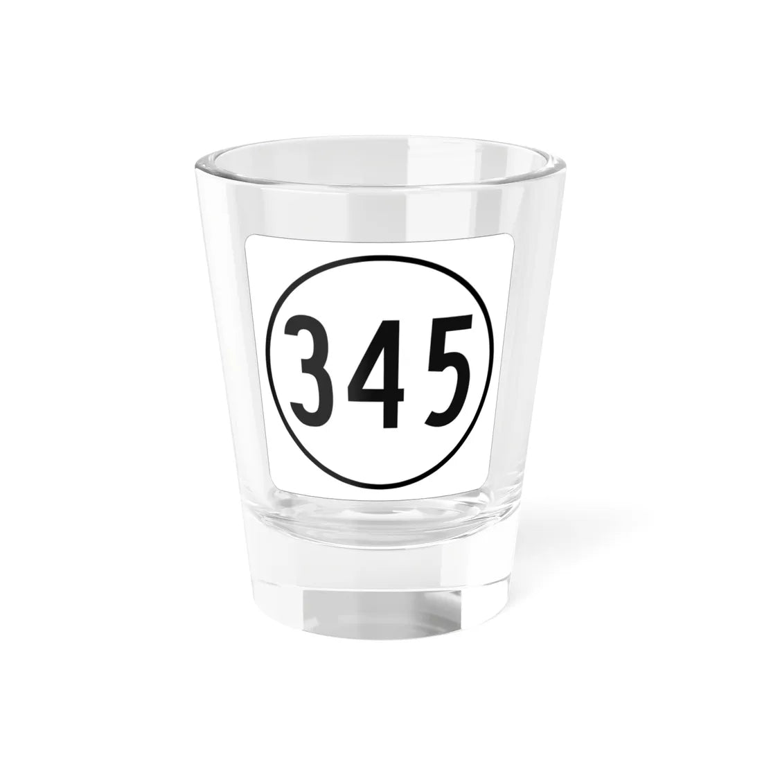 Iowa 345 1948 (Iowa) (Road Sign) Shot Glass 1.5oz 1.5oz - Go Mug Yourself