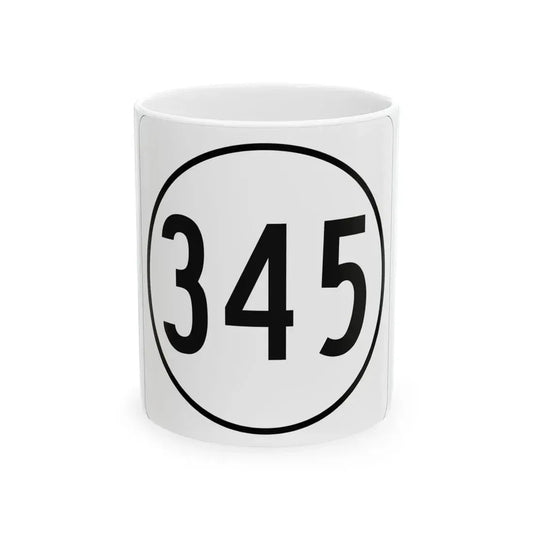 Iowa 345 1948 (Iowa) (Road Sign) White Coffee Mug 11oz - Go Mug Yourself