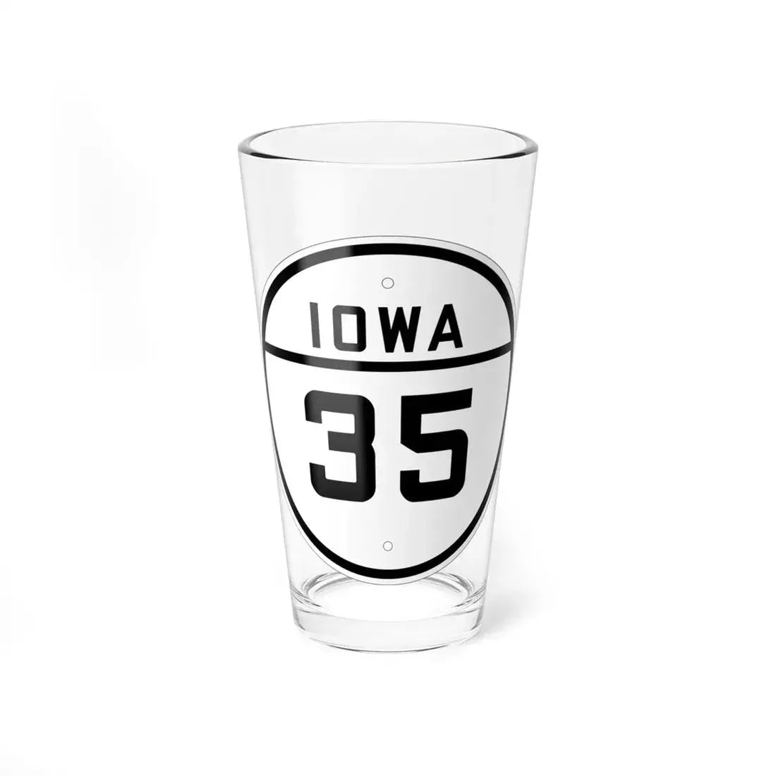 Iowa 35 1926 (Iowa) (Road Sign) Pint Glss 16oz 16oz - Go Mug Yourself