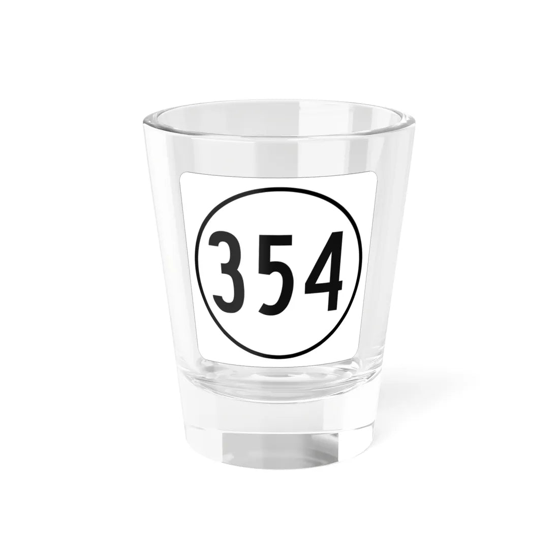 Iowa 354 1948 (Iowa) (Road Sign) Shot Glass 1.5oz 1.5oz - Go Mug Yourself