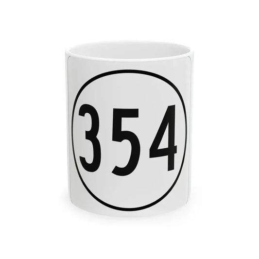 Iowa 354 1948 (Iowa) (Road Sign) White Coffee Mug 11oz - Go Mug Yourself