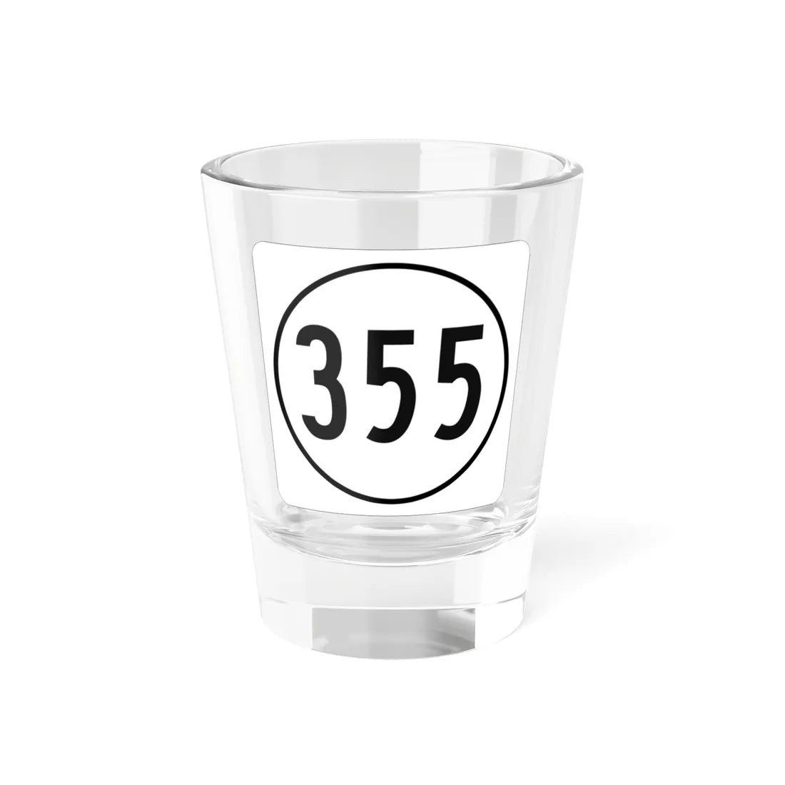 Iowa 355 1948 (Iowa) (Road Sign) Shot Glass 1.5oz 1.5oz - Go Mug Yourself