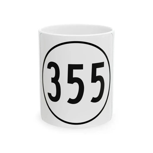 Iowa 355 1948 (Iowa) (Road Sign) White Coffee Mug 11oz - Go Mug Yourself