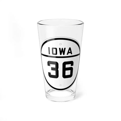 Iowa 36 1926 (Iowa) (Road Sign) Pint Glss 16oz 16oz - Go Mug Yourself