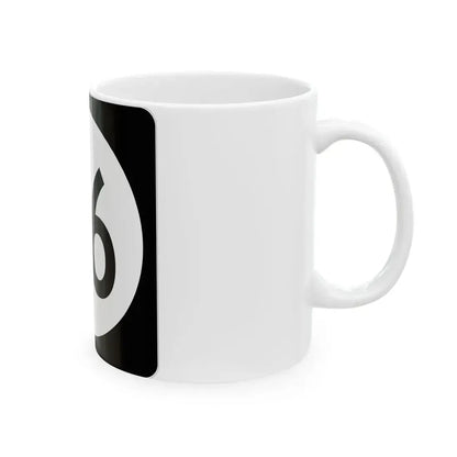 Iowa 36 (Iowa) (Road Sign) White Coffee Mug - Go Mug Yourself