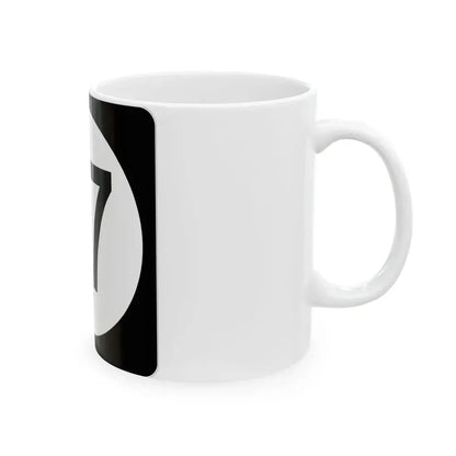 Iowa 37 (Iowa) (Road Sign) White Coffee Mug - Go Mug Yourself