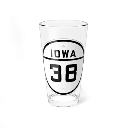 Iowa 38 1926 (Iowa) (Road Sign) Pint Glass 16oz 16oz - Go Mug Yourself