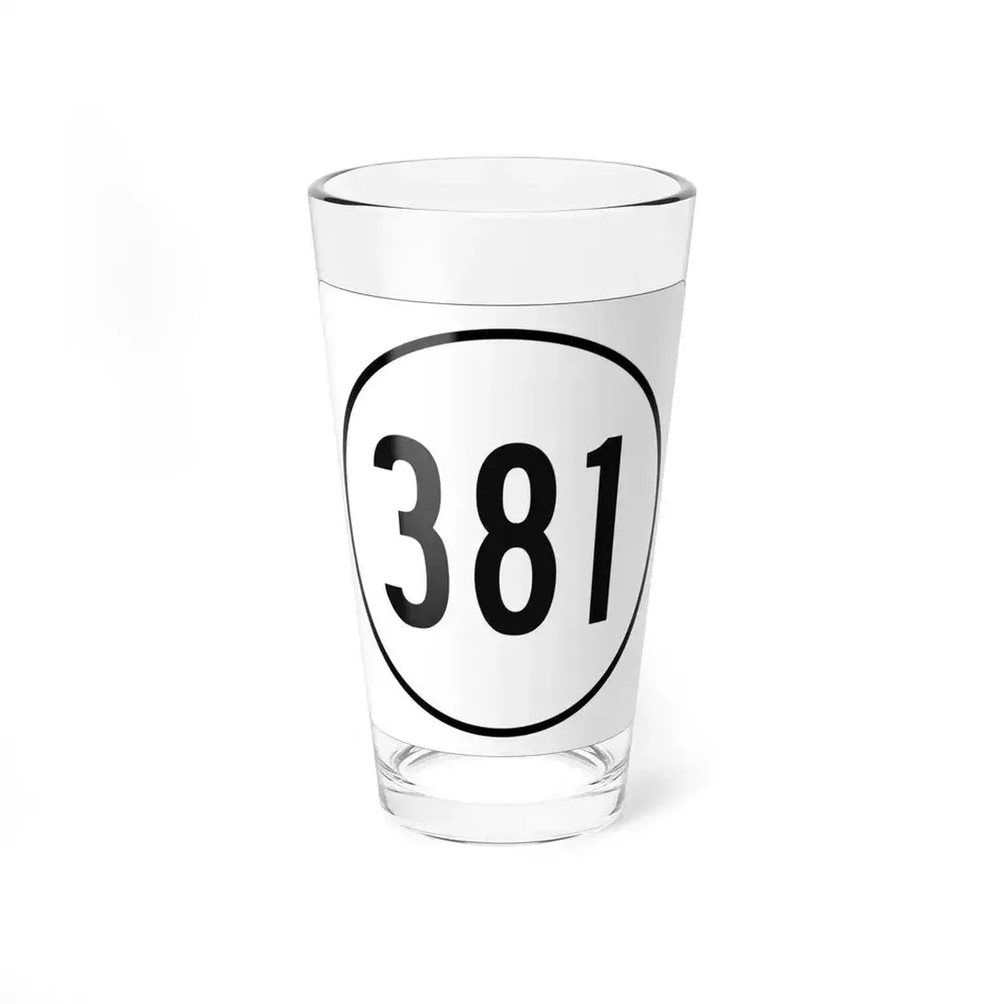 Iowa 381 1948 (Iowa) (Road Sign) Pint Glass 16oz 16oz - Go Mug Yourself