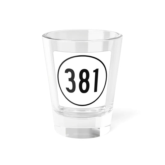 Iowa 381 1948 (Iowa) (Road Sign) Shot Glass 1.5oz 1.5oz - Go Mug Yourself