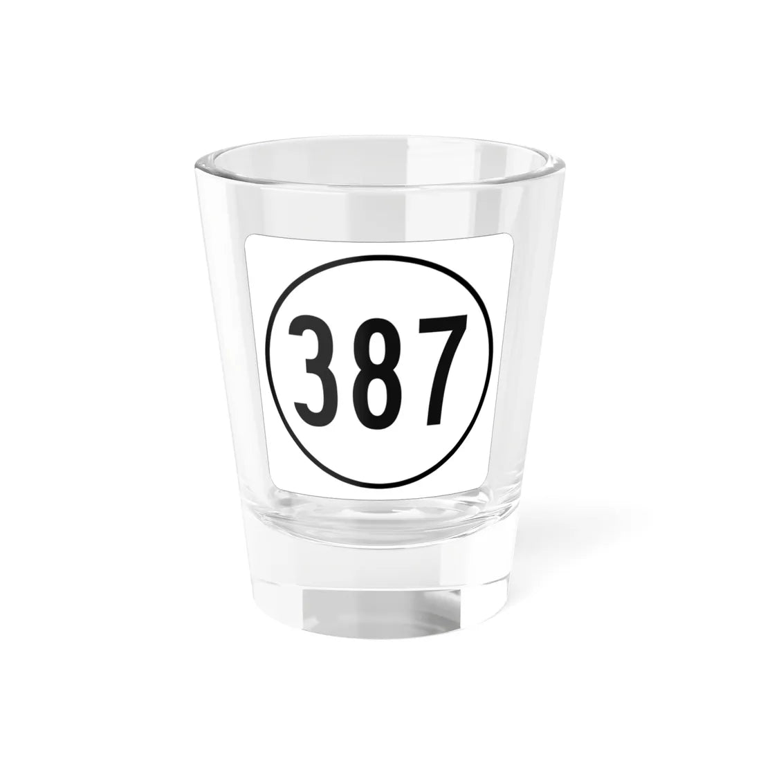 Iowa 387 1948 (Iowa) (Road Sign) Shot Glass 1.5oz 1.5oz - Go Mug Yourself