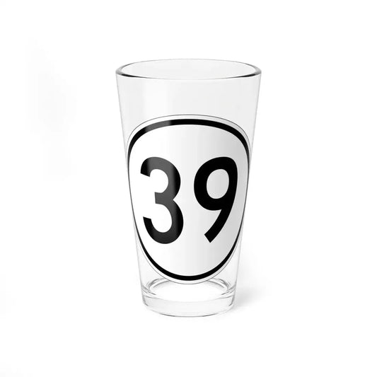 Iowa 39 1950 (Iowa) (Road Sign) Pint Glss 16oz 16oz - Go Mug Yourself