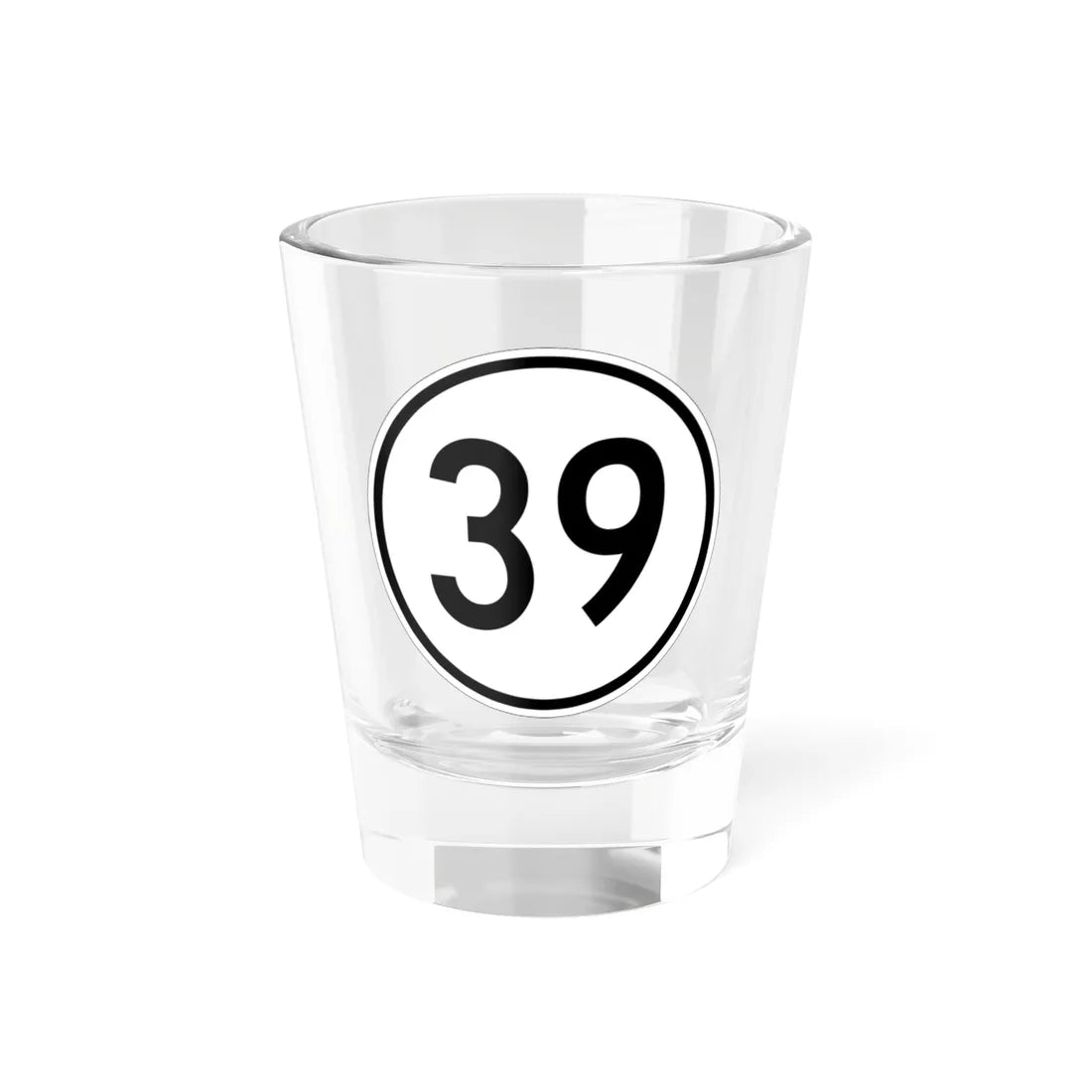 Iowa 39 1950 (Iowa) (Road Sign) Shot Glass 1.5oz 1.5oz - Go Mug Yourself