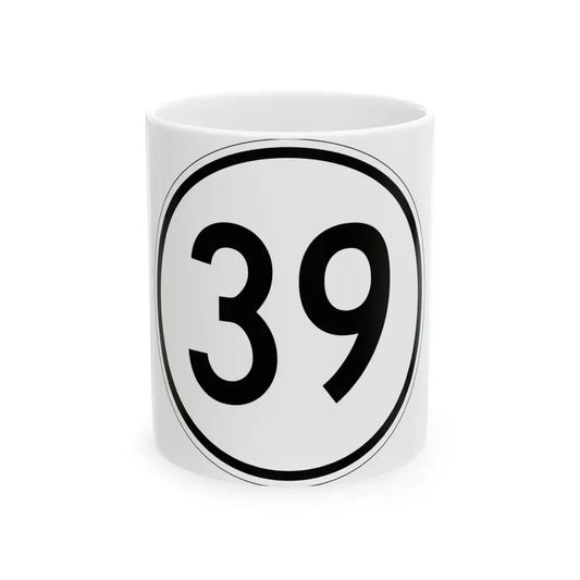 Iowa 39 1950 (Iowa) (Road Sign) White Coffee Mug 11oz - Go Mug Yourself