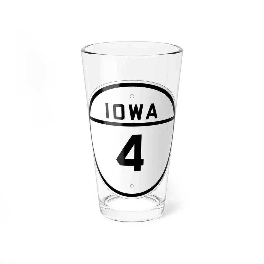 Iowa 4 1926 (Iowa) (Road Sign) Pint Glss 16oz 16oz - Go Mug Yourself