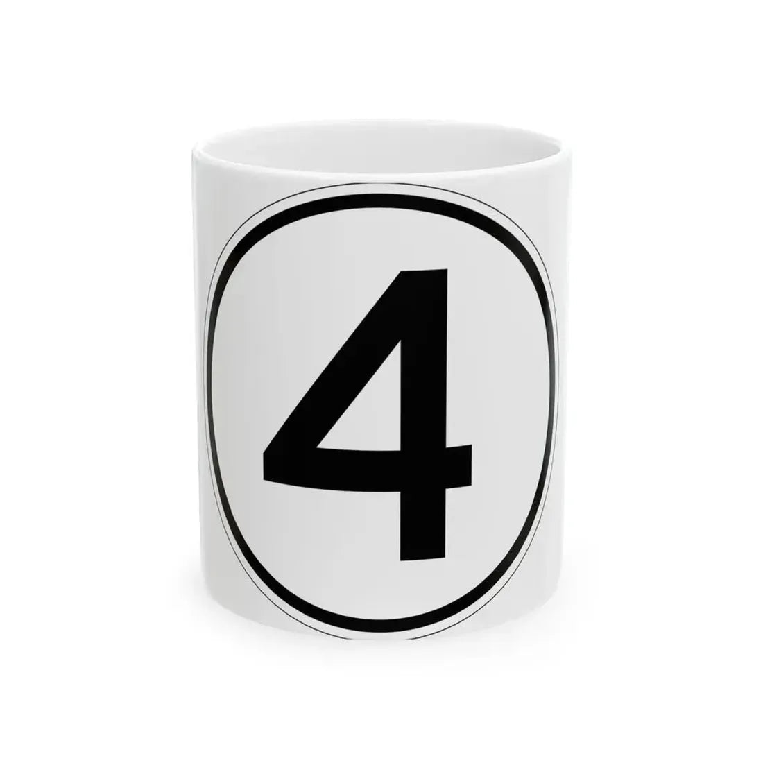 Iowa 4 1950 (Iowa) (Road Sign) White Coffee Mug 11oz - Go Mug Yourself