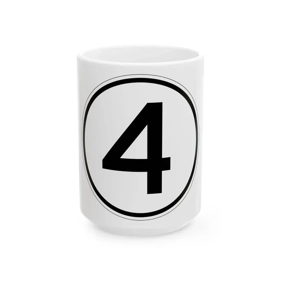 Iowa 4 1950 (Iowa) (Road Sign) White Coffee Mug 15oz - Go Mug Yourself