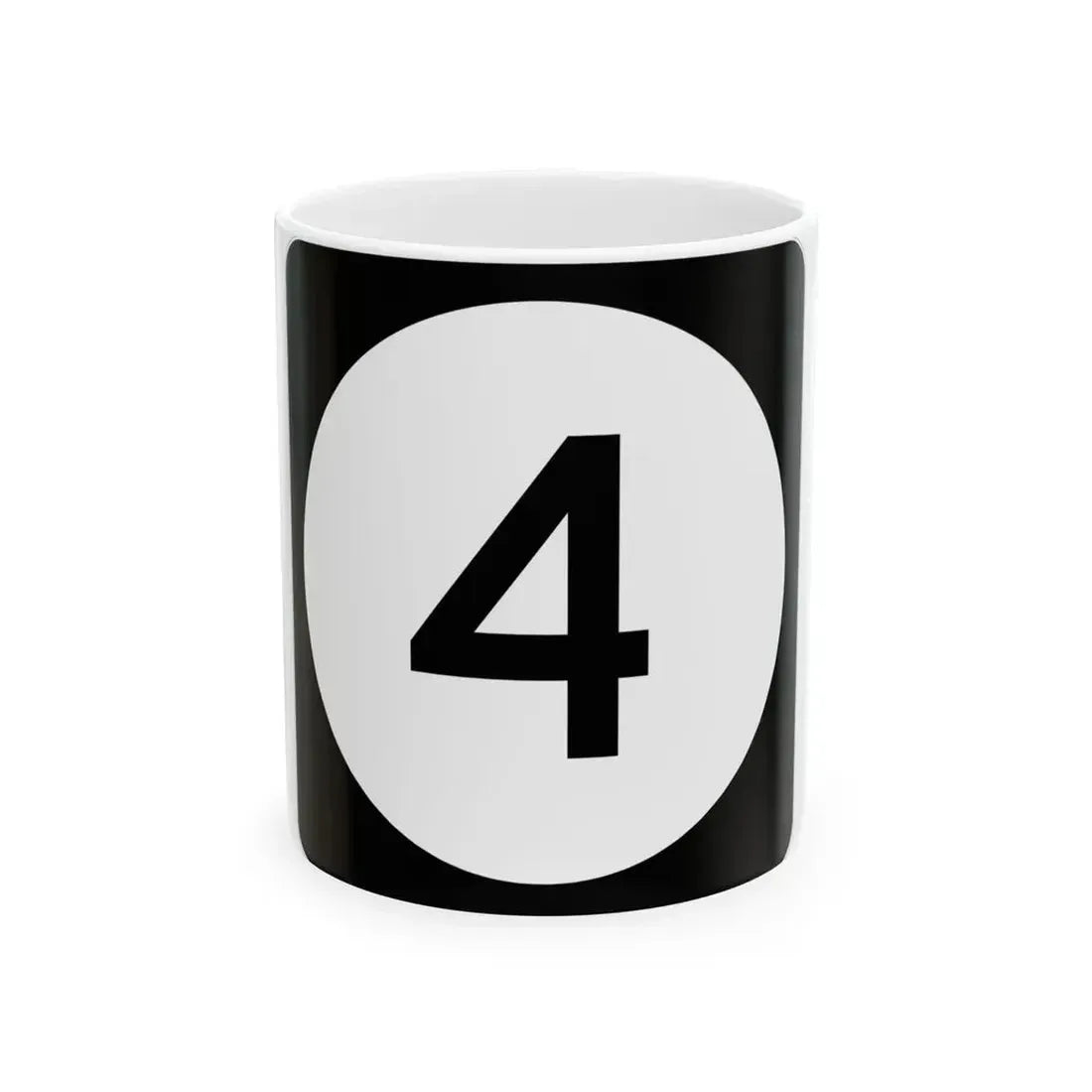 Iowa 4 (Iowa) (Road Sign) White Coffee Mug 11oz - Go Mug Yourself