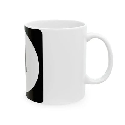 Iowa 4 (Iowa) (Road Sign) White Coffee Mug - Go Mug Yourself