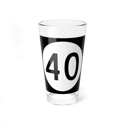 Iowa 40 (Iowa) (Road Sign) Pint Glss 16oz 16oz - Go Mug Yourself